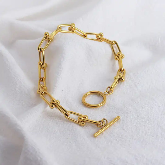 Handmade Thick U Shape Chain Bracelet